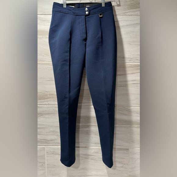 Fera Pants - Fera Skiwear Womens Navy Vintage Wool Stirrup Leggings Ski Pants Size 14R